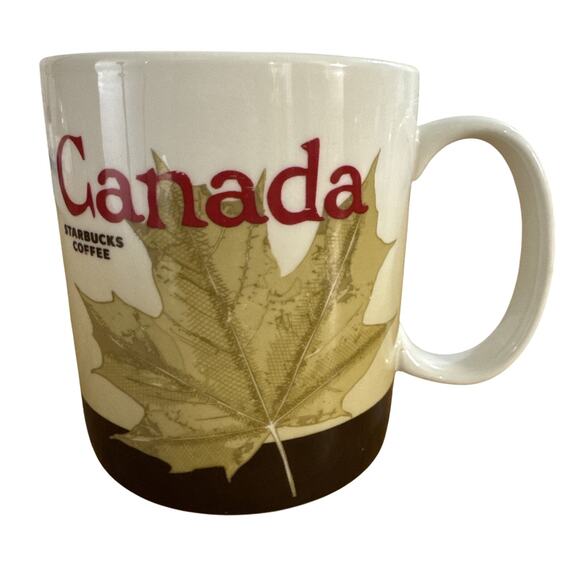 Starbucks Canada Global Icon Collector Series Ceramic Coffee Mug Cup 16 oz 2009 - Picture 1 of 4
